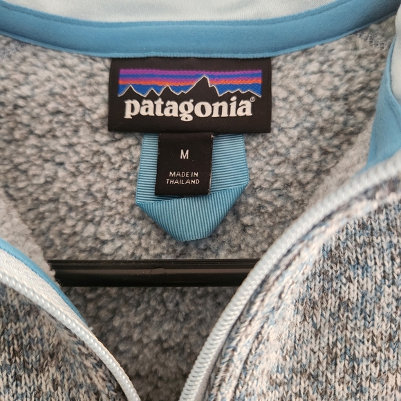 Patagonia Women's Better Sweater 1/4 Zip Pullover, Medium, Blue, EUC - Picture 3 of 5